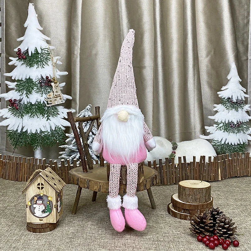 Décorations de Noël Gnome sans visage pour la maison, beurre joyeux Noël, ornement d'arbre de Noël, nouvel an 2024, 2025