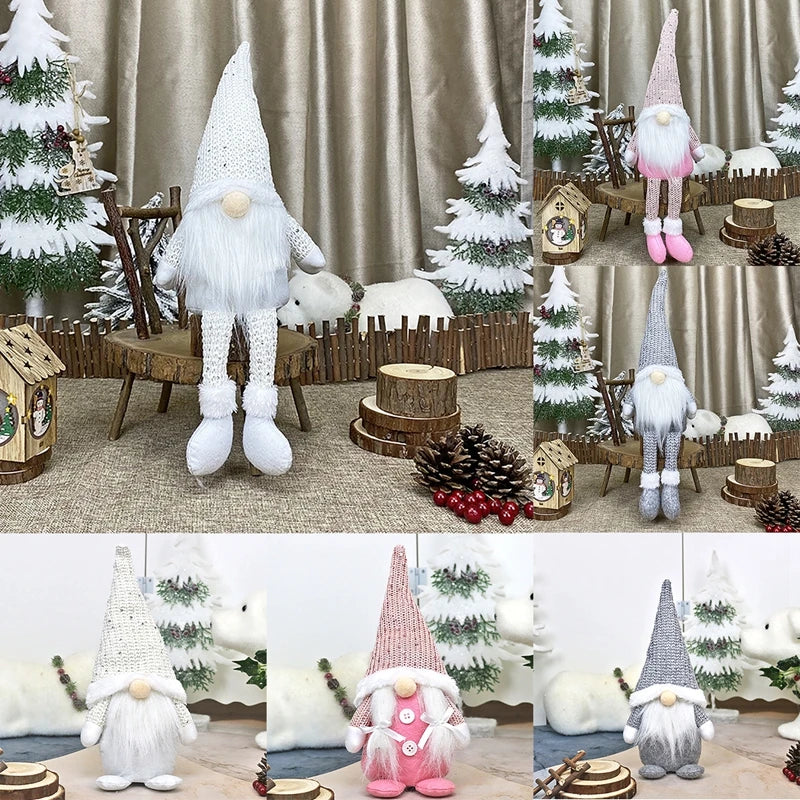 Décorations de Noël Gnome sans visage pour la maison, beurre joyeux Noël, ornement d'arbre de Noël, nouvel an 2024, 2025