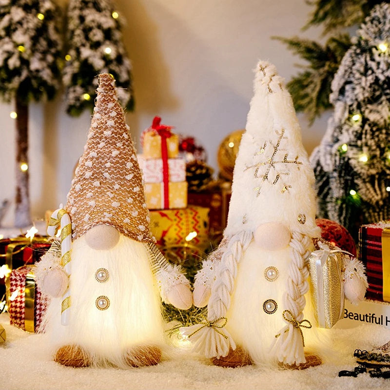 Décorations de Noël Gnome sans visage pour la maison, beurre joyeux Noël, ornement d'arbre de Noël, nouvel an 2024, 2025