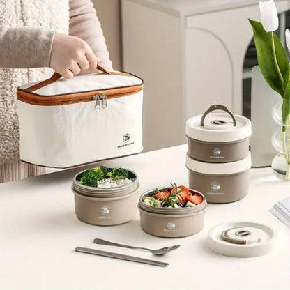 304 stainless steel lunch box, lunch box, insulated lunch box, multi-layer lunch box can be heated in a microwave oven