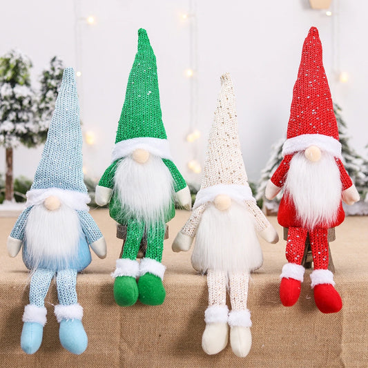 Décorations de Noël Gnome sans visage pour la maison, beurre joyeux Noël, ornement d'arbre de Noël, nouvel an 2024, 2025