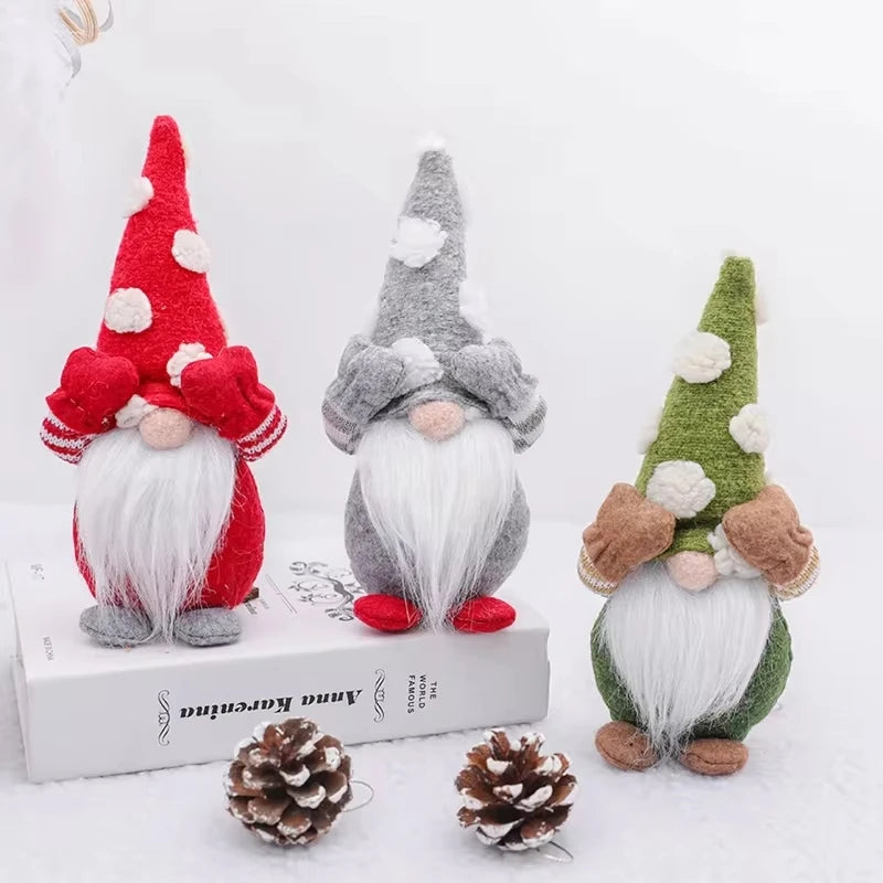 Décorations de Noël Gnome sans visage pour la maison, beurre joyeux Noël, ornement d'arbre de Noël, nouvel an 2024, 2025