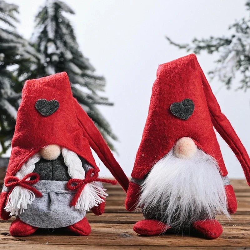 Décorations de Noël Gnome sans visage pour la maison, beurre joyeux Noël, ornement d'arbre de Noël, nouvel an 2024, 2025