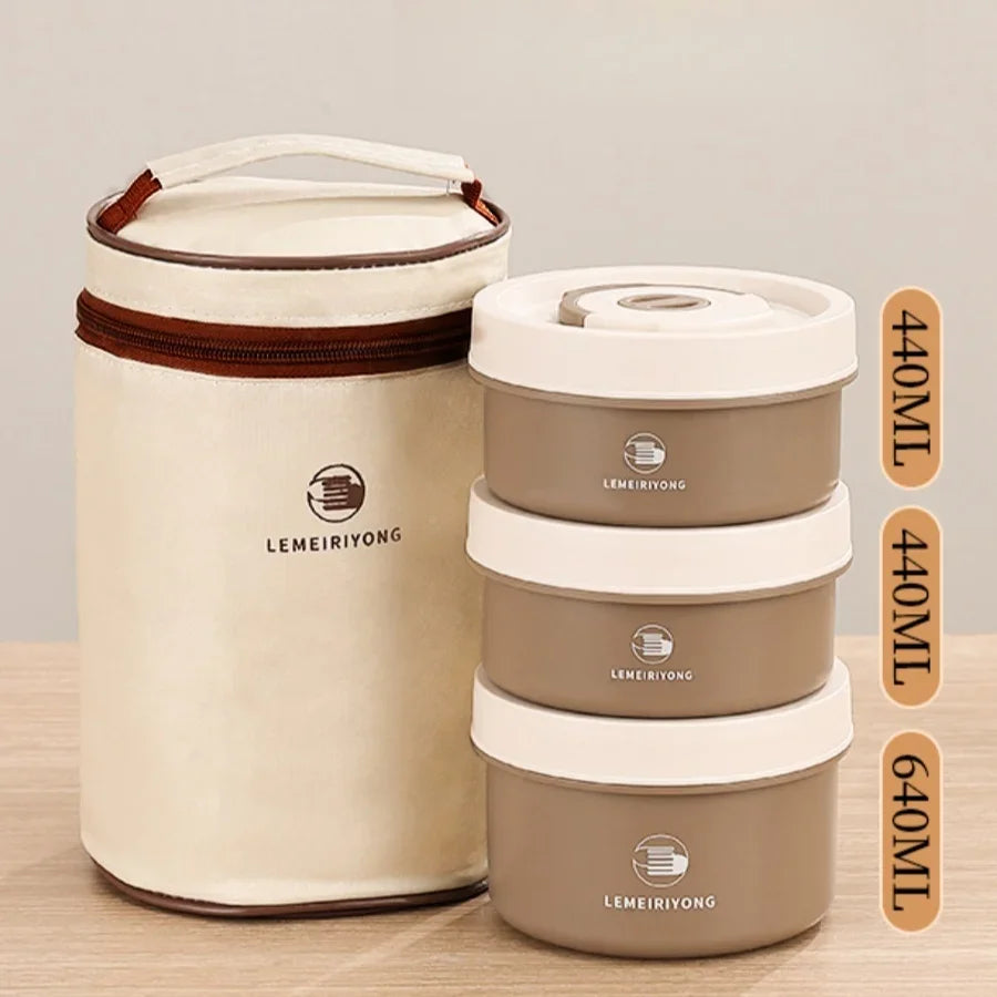 304 stainless steel lunch box, lunch box, insulated lunch box, multi-layer lunch box can be heated in a microwave oven