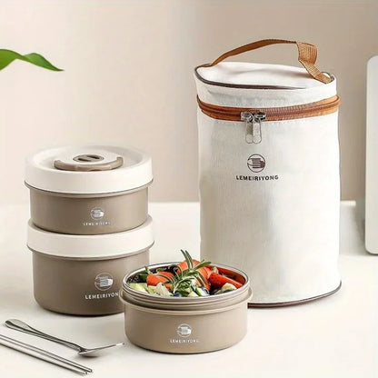 304 stainless steel lunch box, lunch box, insulated lunch box, multi-layer lunch box can be heated in a microwave oven