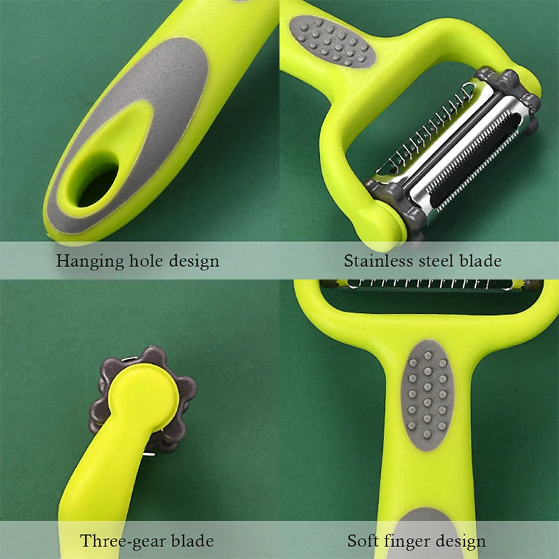 PrepWhirl Trio Deluxe: The Multi-Blade Rotary Peeler, Slicer & Grater for Culinary Creations