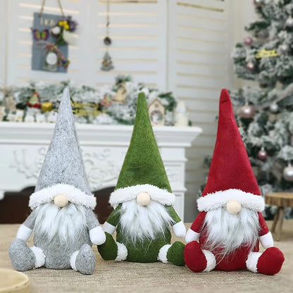 Décorations de Noël Gnome sans visage pour la maison, beurre joyeux Noël, ornement d'arbre de Noël, nouvel an 2024, 2025